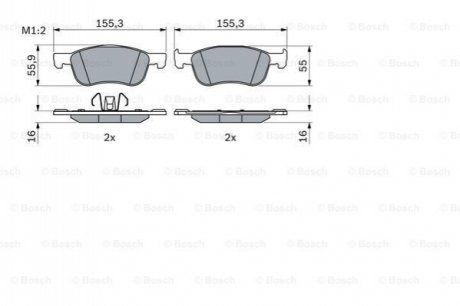 0986424867 Bosch Гальмівні колодки дискові