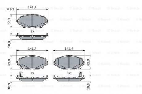 0986424865 Bosch Гальмівні колодки дискові