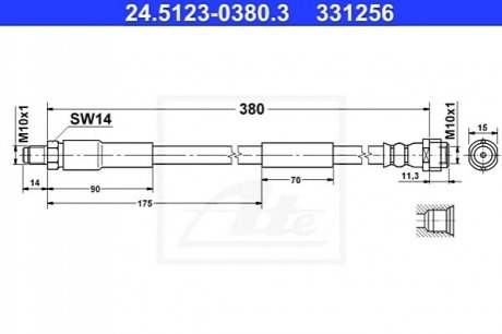 24512303803 ATE Шланг гальмівний