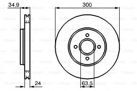 0986479048 Bosch Тормозной диск