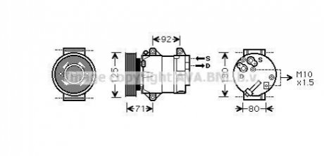 RTAK103 AVA Cooling Systems Компрессор кондиционера NISSAN/RENAULT (AVA)