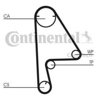 CT1082K1 Continental Комплект пасу ГРМ Honda Civic 1.6/1.7i 01-05 (22x1