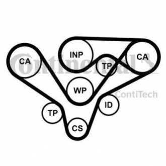 CT1015WP2PRO Continental Комплект пасу ГРМ з насосом Audi A4/A6/A8 97-05/VW