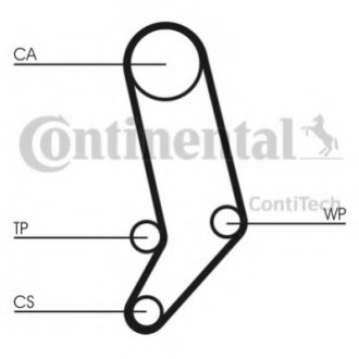 CT939K5 Continental Комплект пасу ГРМ VW T4 2.5 90-03 (26.4x122z)