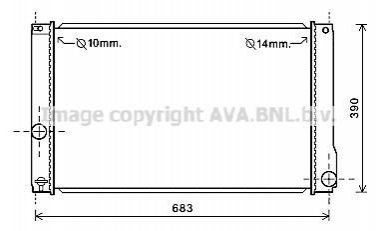 TO2608 AVA Cooling Systems Радиатор, Система охолодження двигуна