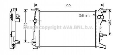 RTA2460 AVA Cooling Systems Радіатор, Система охолодження двигуна