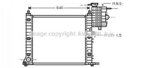 MS2213 AVA Cooling Systems Радиатор, Система охолодження двигуна