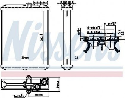 707102 Nissens Радіатор опалювача салону First Fit