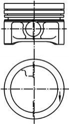 99927620 Kolbenschmidt  Поршень двигуна SMART 0.7 67,0 mm