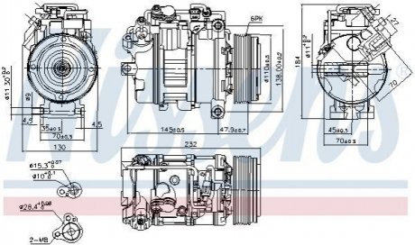 890628 Nissens Компрессор кондиціонера First Fit