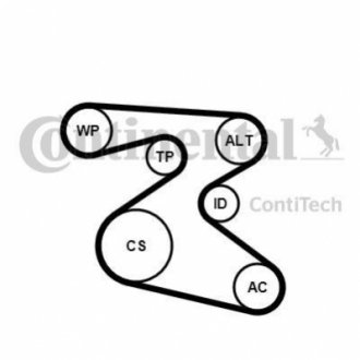 6PK1873K1 Continental Комплект (ремінь+ролики)