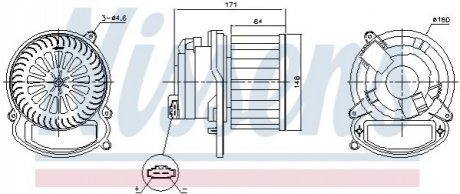 87506 Nissens Вентилятор салону