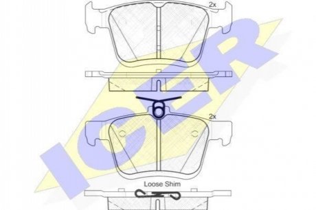 182099 ICER Колодки тормозние