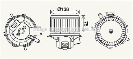 PE8406 AVA Cooling Systems Вентилятор отопителя салона PSA Jumper Boxer 06> manual AC