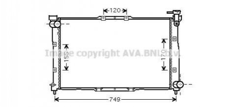 KA2039 AVA Cooling Systems Радіатор охолодження KIA CLARUS (96-) (Ava)