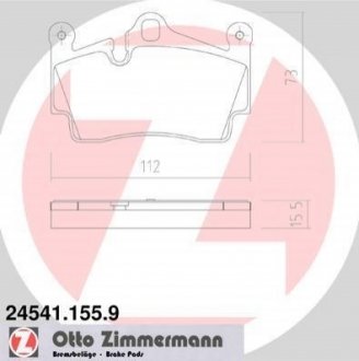 245411559 Otto Zimmermann GmbH Колодки гальмівні дискові, к-кт