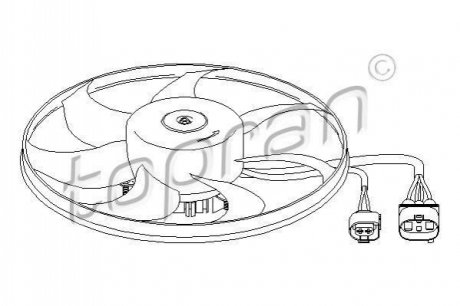 111283 Topran  Вентилятор радіатора (оxолодження двигуна)