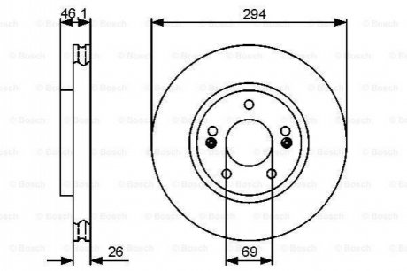 0986479434 Bosch Гальмівний диск