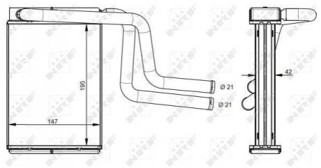 54330 NRF Радіатор обігріву салона